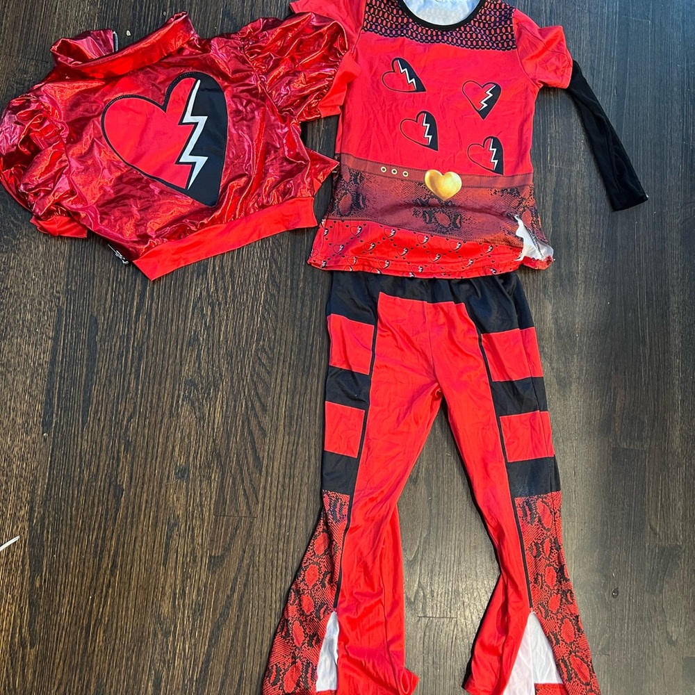 Red and Black Heart Costume Set